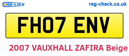 FH07ENV are the vehicle registration plates.