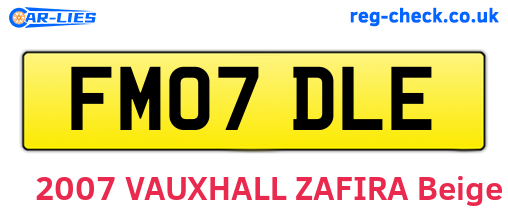FM07DLE are the vehicle registration plates.