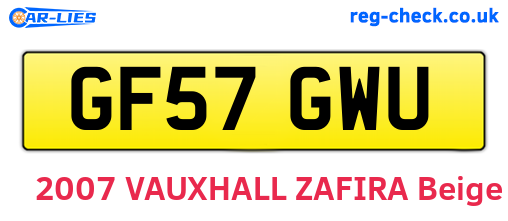 GF57GWU are the vehicle registration plates.
