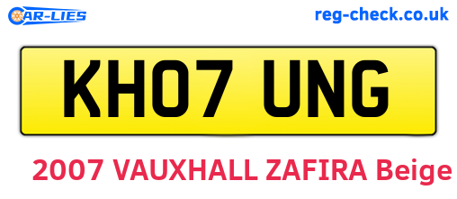 KH07UNG are the vehicle registration plates.