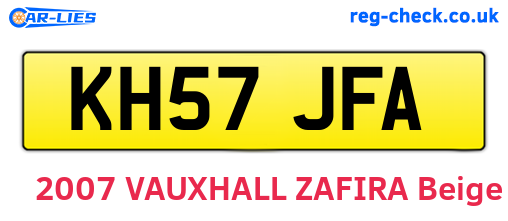 KH57JFA are the vehicle registration plates.