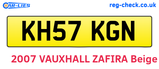 KH57KGN are the vehicle registration plates.
