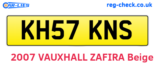 KH57KNS are the vehicle registration plates.