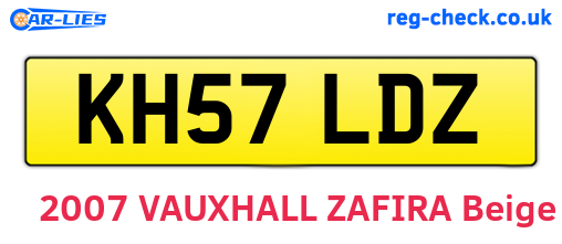 KH57LDZ are the vehicle registration plates.