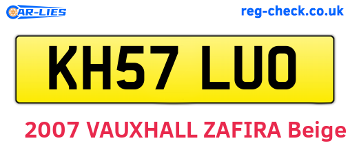 KH57LUO are the vehicle registration plates.