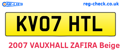 KV07HTL are the vehicle registration plates.