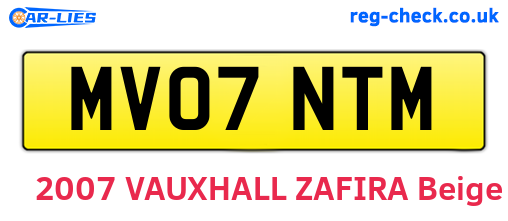 MV07NTM are the vehicle registration plates.