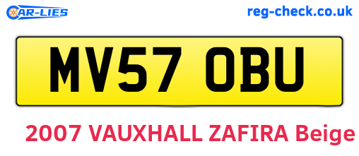 MV57OBU are the vehicle registration plates.