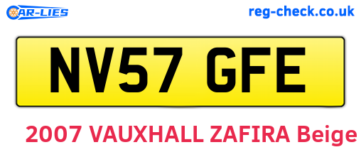 NV57GFE are the vehicle registration plates.