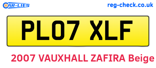 PL07XLF are the vehicle registration plates.