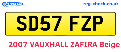 SD57FZP are the vehicle registration plates.