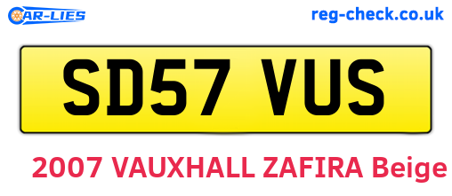 SD57VUS are the vehicle registration plates.