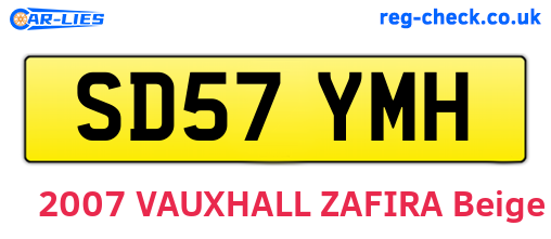 SD57YMH are the vehicle registration plates.