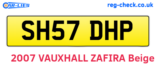 SH57DHP are the vehicle registration plates.