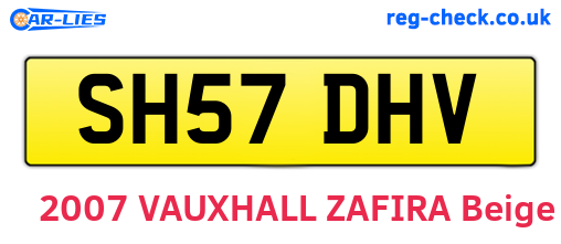 SH57DHV are the vehicle registration plates.