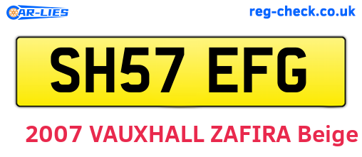 SH57EFG are the vehicle registration plates.