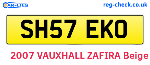 SH57EKO are the vehicle registration plates.