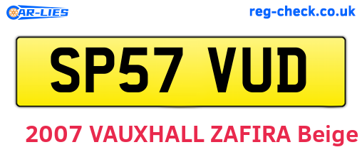 SP57VUD are the vehicle registration plates.