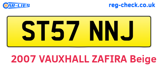 ST57NNJ are the vehicle registration plates.