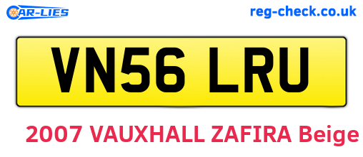 VN56LRU are the vehicle registration plates.