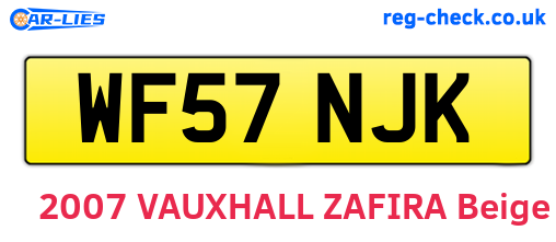 WF57NJK are the vehicle registration plates.