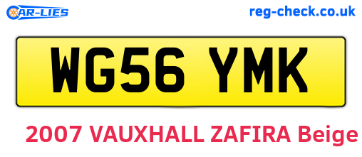 WG56YMK are the vehicle registration plates.