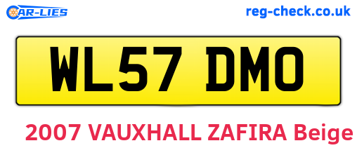 WL57DMO are the vehicle registration plates.