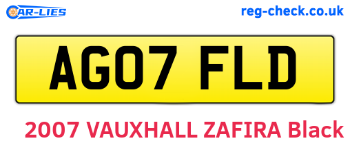 AG07FLD are the vehicle registration plates.