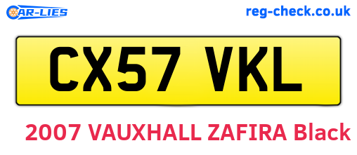 CX57VKL are the vehicle registration plates.