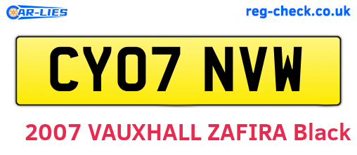 CY07NVW are the vehicle registration plates.