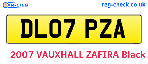 DL07PZA are the vehicle registration plates.