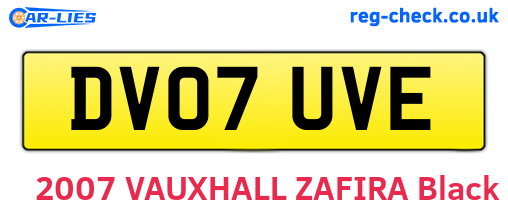DV07UVE are the vehicle registration plates.