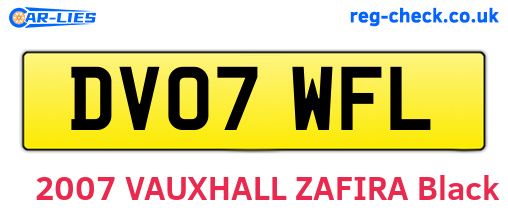 DV07WFL are the vehicle registration plates.