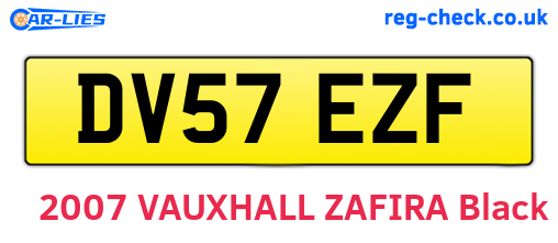 DV57EZF are the vehicle registration plates.