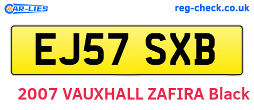 EJ57SXB are the vehicle registration plates.