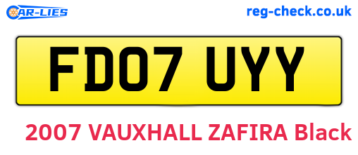 FD07UYY are the vehicle registration plates.