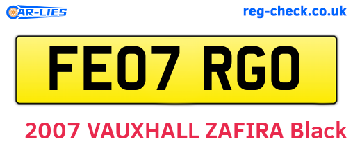 FE07RGO are the vehicle registration plates.