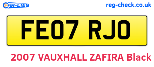 FE07RJO are the vehicle registration plates.
