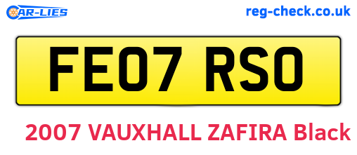 FE07RSO are the vehicle registration plates.