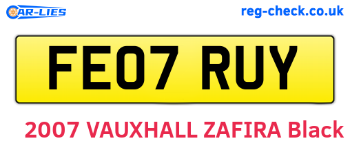 FE07RUY are the vehicle registration plates.