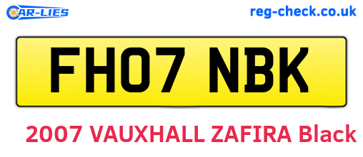 FH07NBK are the vehicle registration plates.