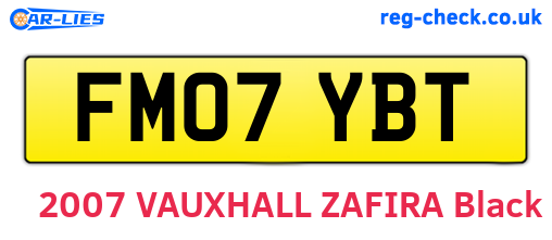 FM07YBT are the vehicle registration plates.