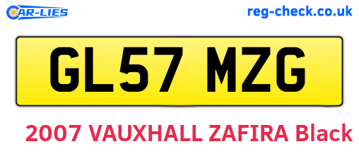 GL57MZG are the vehicle registration plates.