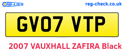 GV07VTP are the vehicle registration plates.