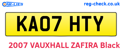 KA07HTY are the vehicle registration plates.