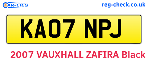 KA07NPJ are the vehicle registration plates.