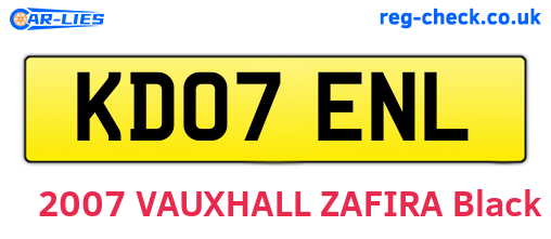 KD07ENL are the vehicle registration plates.
