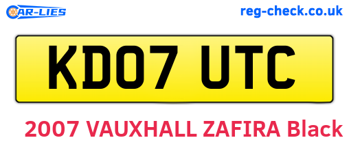 KD07UTC are the vehicle registration plates.