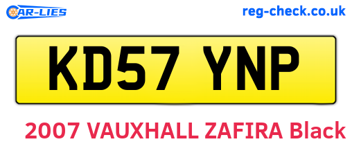 KD57YNP are the vehicle registration plates.