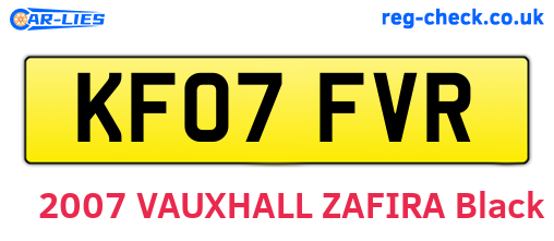 KF07FVR are the vehicle registration plates.